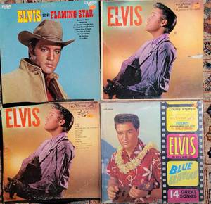 lot 40 image: Collection of 4 ELVIS Vinyl LP Album Records as