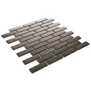 lot 63 image: Urban Craft Graphite 12 in. x 12 in. x 6.35mm Ceramic Brick Joint Mosaic Floor and Wall Tile (7 Sq Ft)