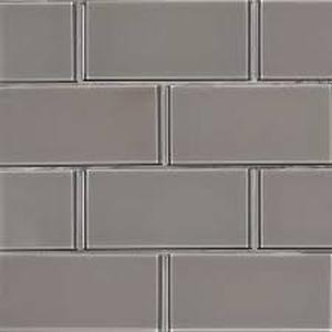 lot 65 image: Light Gray 3 in. x 6 in. x 8 mm Glass Subway Tile (19 Sq Ft)
