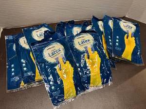XL Yellow Latex Gloves