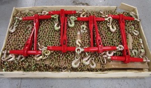 lot 27 image: LandHonor 516 Ratchet Binders (8) & 516 20 Chains (16)