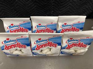 lot 247 image: AS 3 - Set of 6 Hostess Powdered Mini Donuts, 10 Oz Each