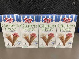 lot 292 image: Joy Gluten Free Sugar Cones - Pack of 4 Boxes (12 Cones Each)