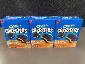 lot 375 image: DE 2 - Set of 3 Oreo Cakesters Peanut Butter Flavor Packs - Soft-Baked Snack Cakes