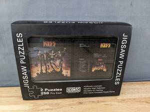 lot 72 image: Set of 2 New KISS Destroyer Album Cover (Front and Back) 256 Piece Jigsaw Puzzles by Iconic Concepts