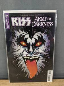 lot 20 image: KISS Gene Simmons Autographed Army of Darkness Cover B Comic Book Dynamite #1 COA