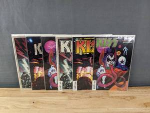 lot 153 image: 6 KISS Dynamite Comic Books Issue #9 Covers A-F