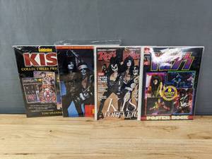 lot 118 image: 2 KISS Magazines and 2 KISS GuidesBooks - Rolling Stone, Goldmine Price Guide, and more