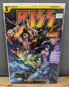 lot 175 image: KISS 1st Issue Bam Autographed Comic Book Dynamite #1