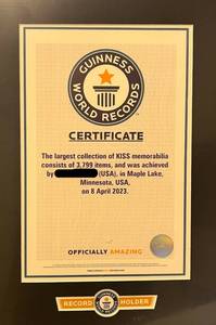 lot 000 image: The Guinness Record for the Largest Collection of KISS Memorabilia