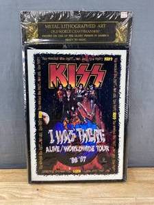 lot 8 image: KISS Metal Lithographed Art Poster I Was There AliveWorldwide Tour 96 97