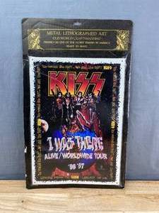 lot 207 image: 12 x 17 KISS Metal Lithograph Art Poster I Was There AliveWorldwide Tour 96 97