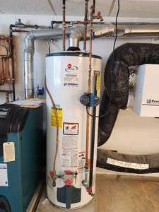 lot 31 image: Rheem Guardian System Professional Natural Gas Water Heater and Hot Water Recirculation System