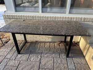 lot 53 image: Outdoor DiningPatio Table with Granite Top