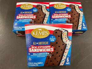 Kemps All American Ice Cream Sandwiches - 3 Boxes of 6