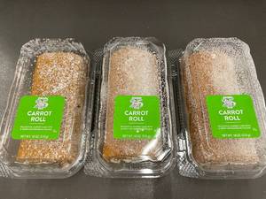 J - Set of 3 Carrot Rolls with Buttercream Filling - 18 Oz Each