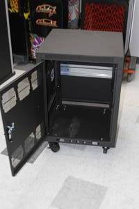 lot 21 image: Middle Atlantic PTRK-Series Portable Rolling Audio  Video Equipment Rack - Model PTRK-14 - MSRP $1,400