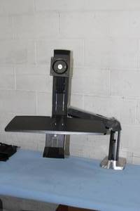 lot 4 image: Ergotron Work Fit WorkFit Single HD Workstation Articulating Computer Monitor  Display Arm