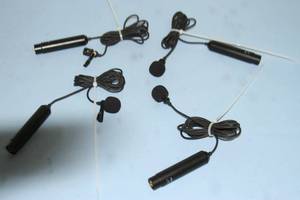 lot 39 image: Lot of 4 - MOVO XLR Cardioid Lavalier Pro Audio Microphones - Model LV8-C