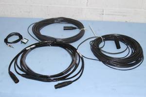lot 64 image: Miscellaneous Lot of Professional Audio  Video Cables and 41-Quart Rubbermaid Storage Container