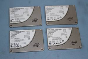 lot 71 image: Lot of 4 - Intel 160GB SSD DC-3500 Series 2.5 SATA Solid State Computer Hard Drive