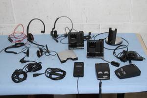lot 83 image: Miscellaneous LOT of Phone  Telephone Headsets and Base Units - and Accessories