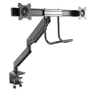 lot 92 image: New in Box StarTech Desk Mount Dual Computer Monitor Stand  Articulating Arm