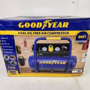New Good Year 2 Gallon Oil Free Air Compressor Quiet