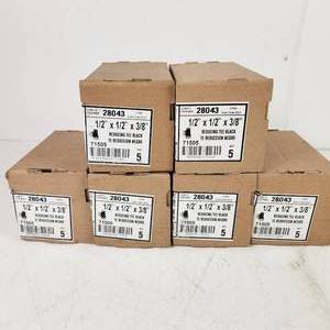 Lot Of Six Boxes Of Five Reducing Tee Black 71505 12 x 12 x 38