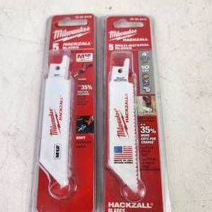 Lot Of Two New Hackzall Blades Five In Each 49-00-5418 And 49-00-5410
