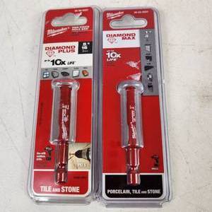Lot Of Two New Milwaukee Diamond Max Porcelain Tile Stone Cutter 49-56-0505 And 49-56-0507