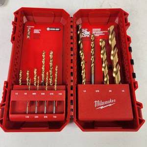 Milwaukee Thunderbolt Titanium Drill Bits With Hard Case PARTIAL SET