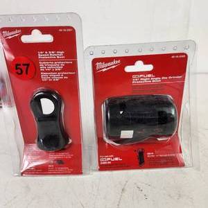 Lot Of Two New Milwaukee Protective Boots M12 Fuel 14 Right Angle Die Grinder And 14 & 38 High Speed Ratchet