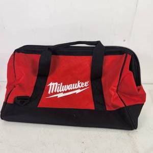 Milwaukee Canvas Medium Size Tool Bag RedBlack Open Box Excellent Condition