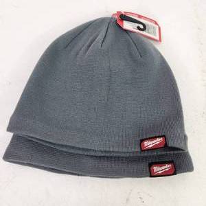 Lot Of Two New Milwaukee Knit Hats Beanies Gray