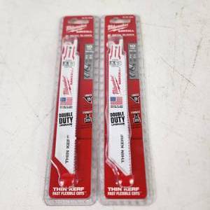 Lot Of Two New Milwaukee Sawzall 5 Metal Blades In Each Pack 48-00-5092