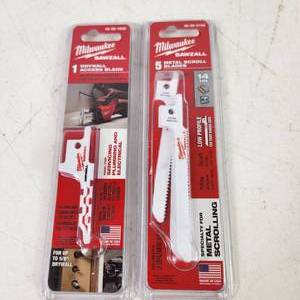 Lot Of Two New Sawzall Blades Drywall Access Blade And Metal Scroll Blades