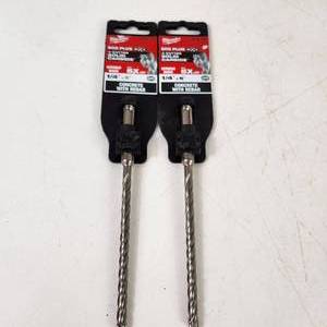 Lot Of Two New Milwaukee Drill Bits SDS Plus 4-Cutter Solid Carbide 14 x 6 48-20-7331