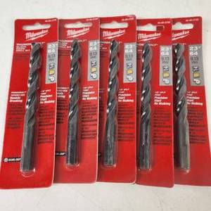 Lot Of Five New Milwaukee Thunderbolt Black Oxide Drill Bit 2364 48-89-2729