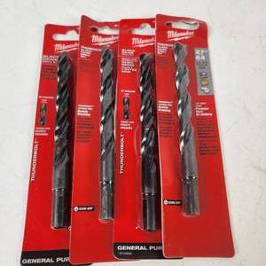 Lot Of Four New Milwaukee Black Oxide Drill Bits 2764 48-89-2733