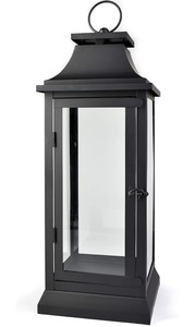 lot 10 image: Serene Spaces Living 20 Black Hurricane Lantern