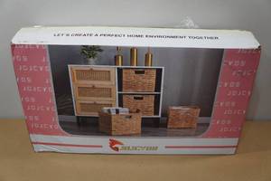 lot 27 image: 4-Pack Wicker Storage Baskets 11x11x11