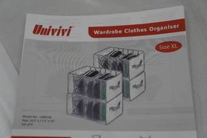 lot 31 image: Set of 4 XL Wardrobe Clothes Organizer