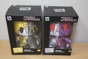 lot 185 image: 2 DZNR Transformers Collectable Plush Toys