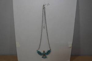 lot 197 image: Womens Silver Tone Western Necklace - Turquoise Stone
