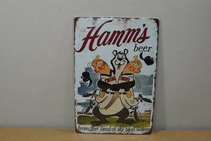 lot 207 image: Novelty Metal Sign -Hamms Beer
