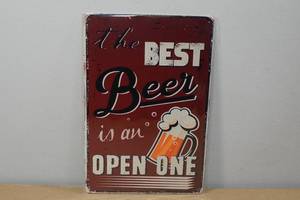 lot 211 image: Novelty Metal Sign -Beer