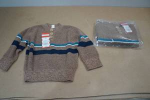 lot 83 image: 2 Cat and Jack 12M Sweaters