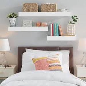 StyleWell Modern White Wood Floating Wall Shelf (Set of 3) (36 W x 3 H x 6 D)   Customer Returns See Pictures