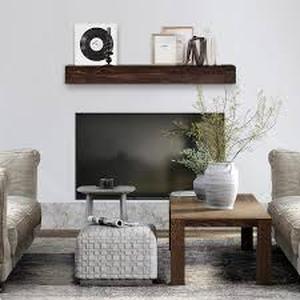VEVOR Fireplace Mantel 8 in. W x 48 in. D x 5 in. H Brown 50 lbs. Natural Wood Solid Decorative Wall Shelf   Customer Returns See Pictures